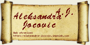 Aleksandra Jocović vizit kartica